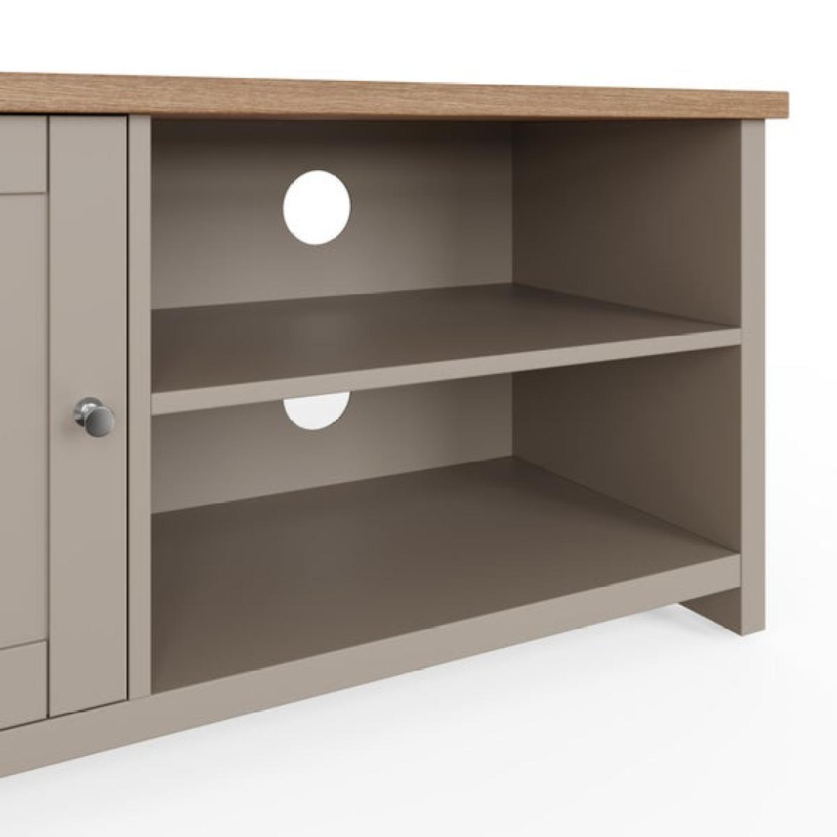 Return - Lancaster Compact TV Unit, Grey and Oak for TVs up to 42" – image 7