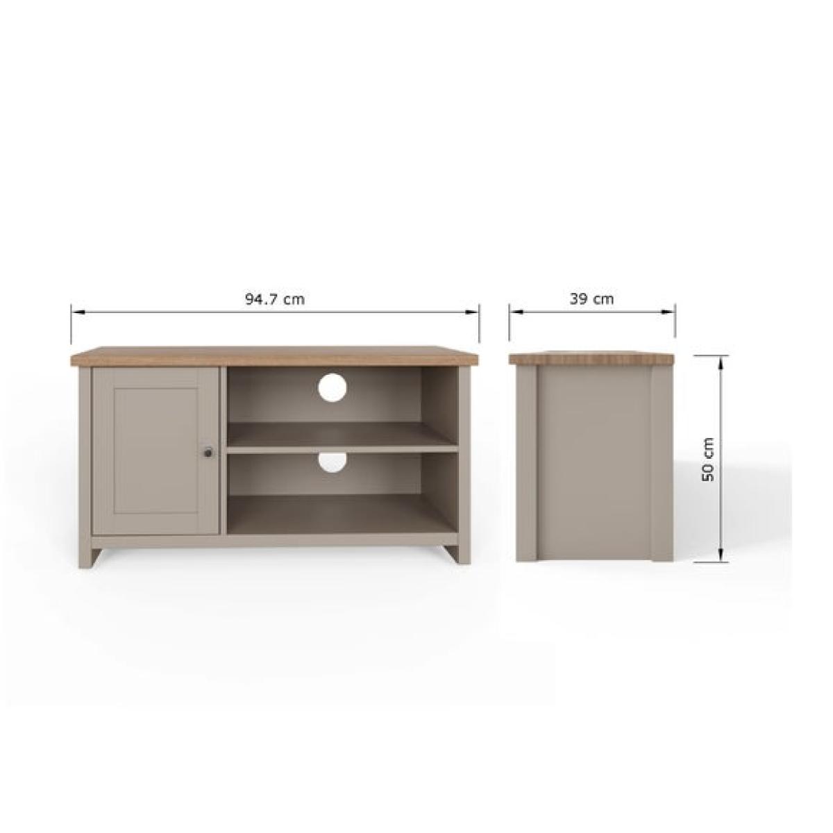Return - Lancaster Compact TV Unit, Grey and Oak for TVs up to 42" – image 8