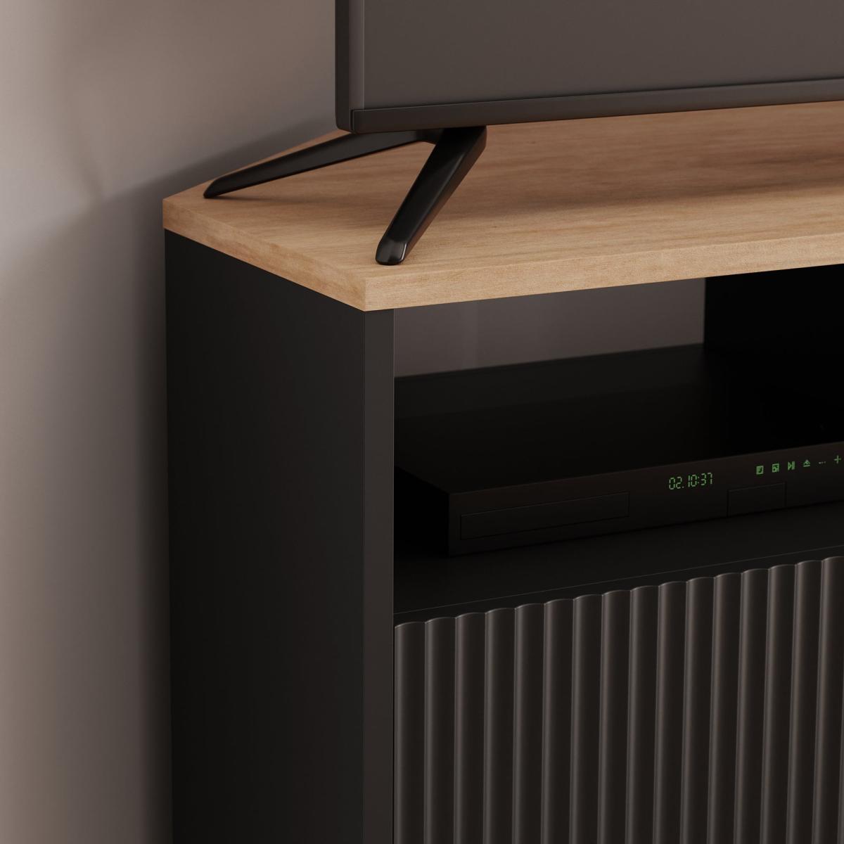 Georgi Corner TV Unit for TVs up to 60" Black – image 4