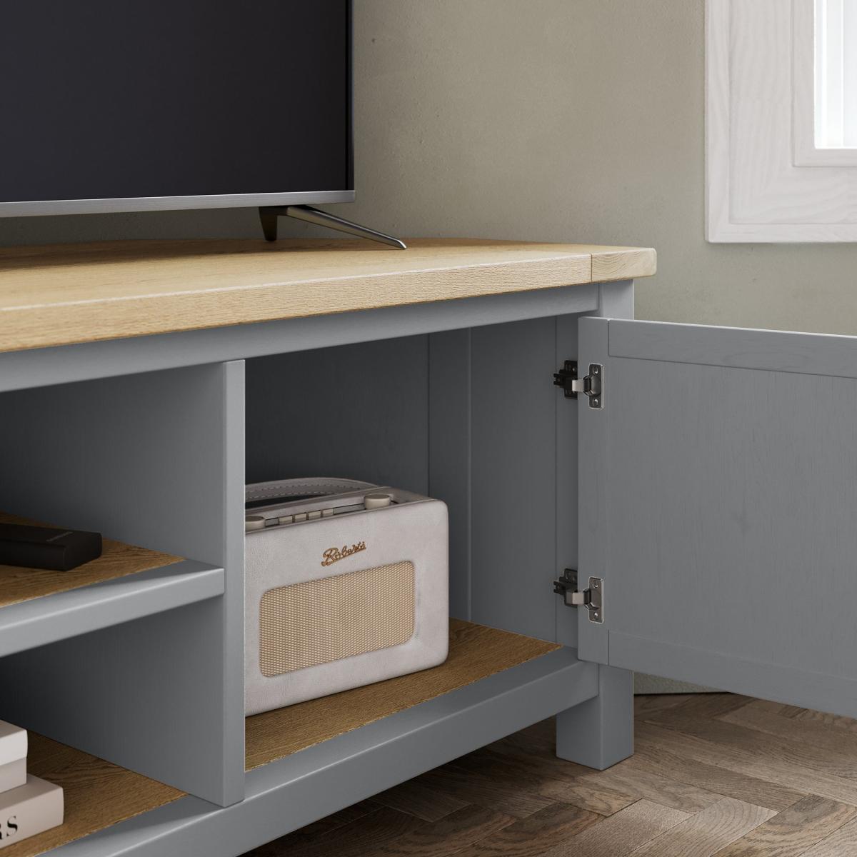 Olney Corner TV Unit Stone Grey – image 3