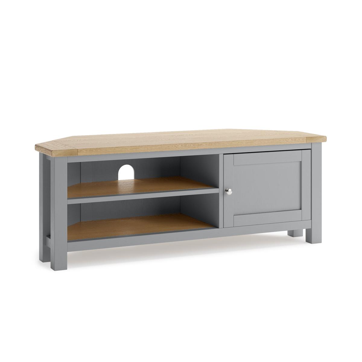 Olney Corner TV Unit Stone Grey – image 5