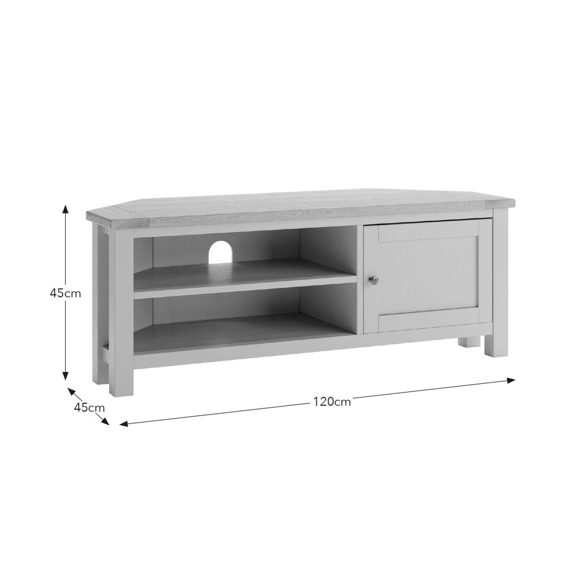Olney Corner TV Unit Stone Grey – image 6