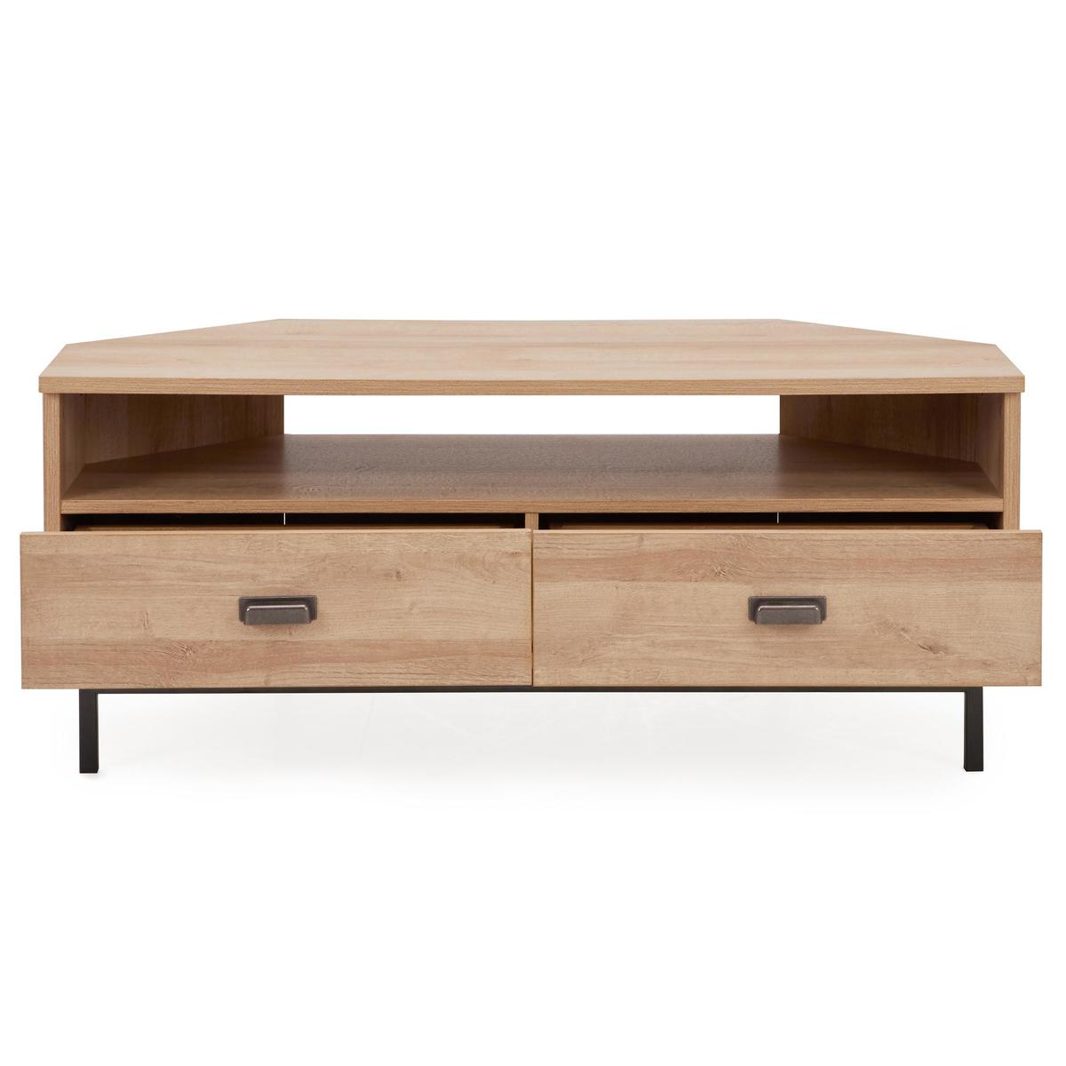 Fulton Oak Effect Corner TV Stand Light Oak – image 4