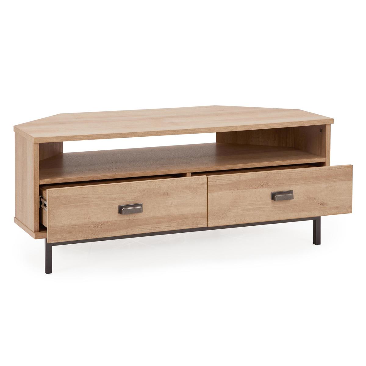 Fulton Oak Effect Corner TV Stand Light Oak – image 5