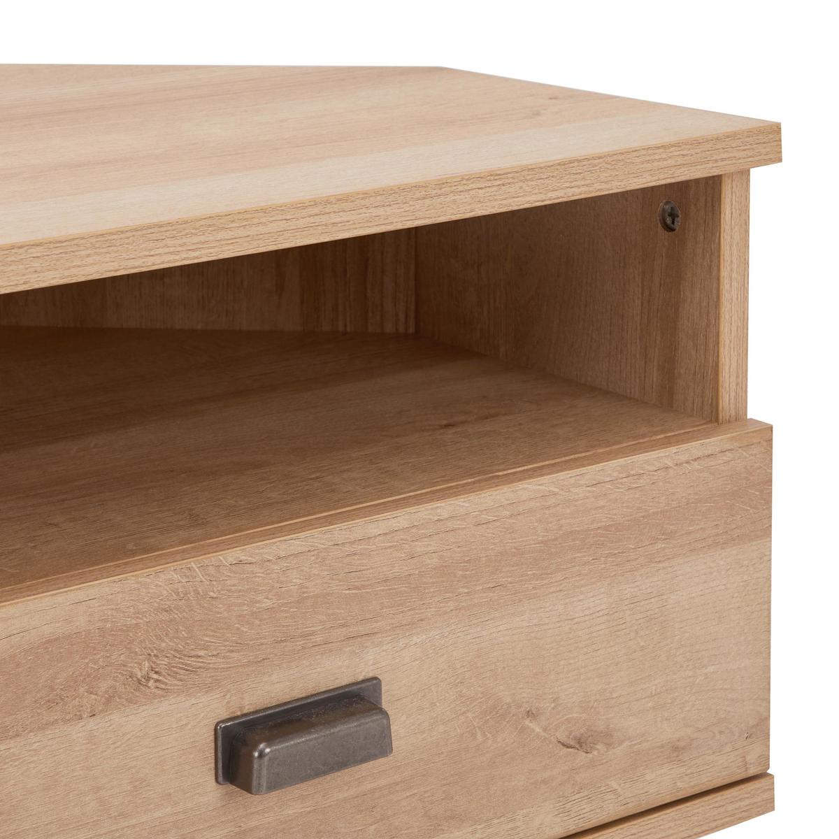 Fulton Oak Effect Corner TV Stand Light Oak – image 7