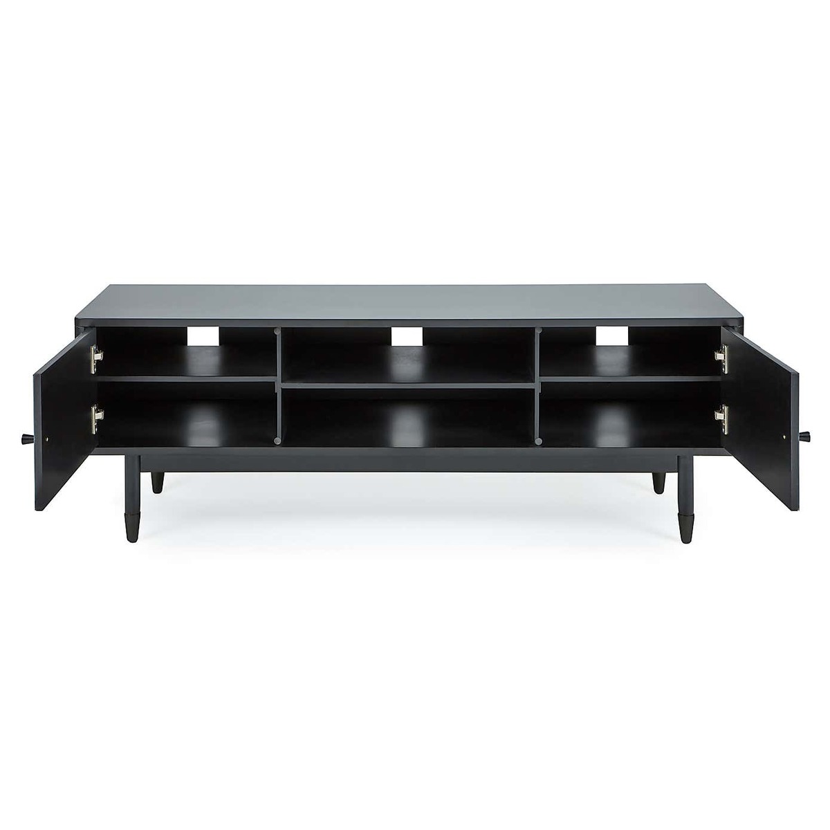 Loren Mirrored Wide TV Unit Black – image 4