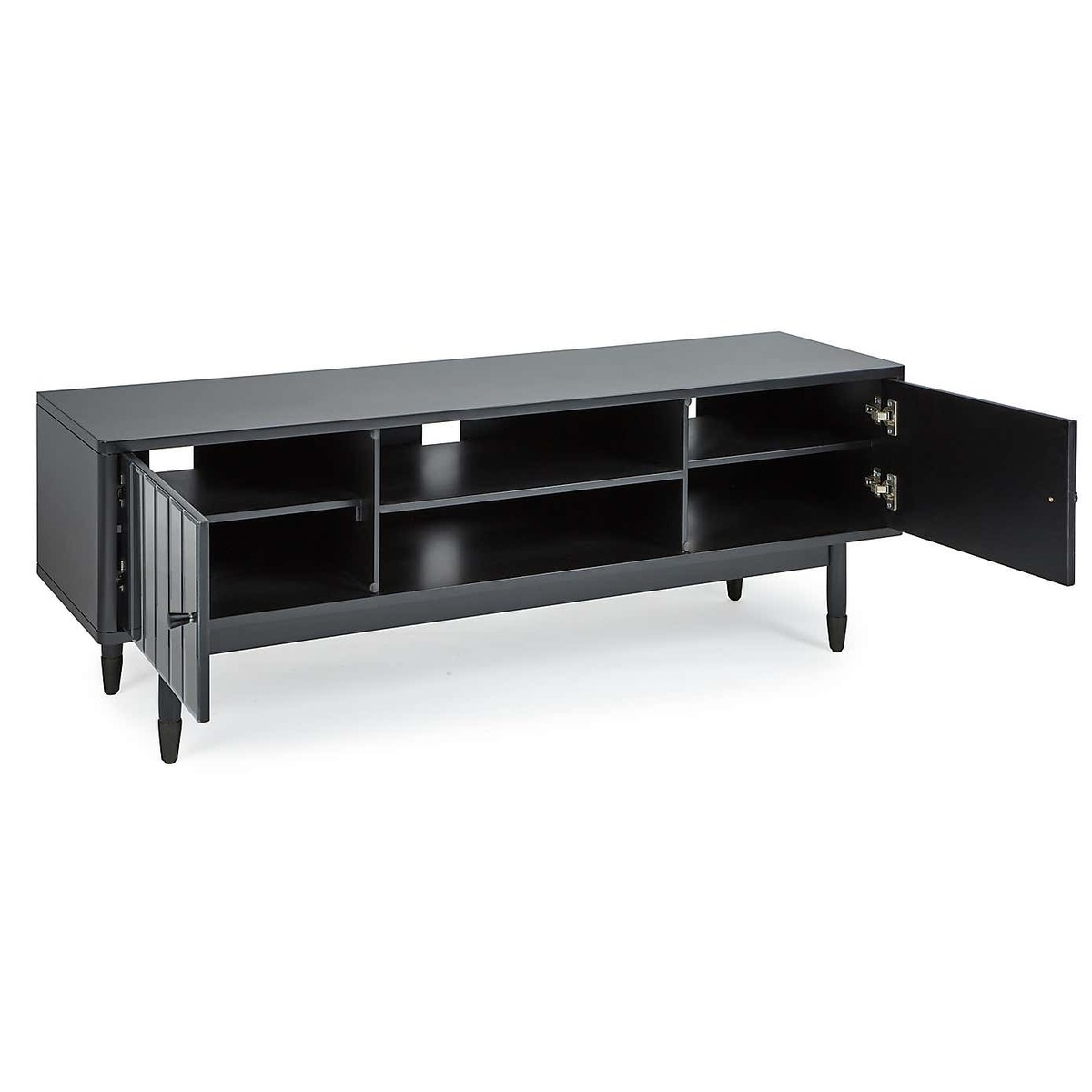 Loren Mirrored Wide TV Unit Black – image 5
