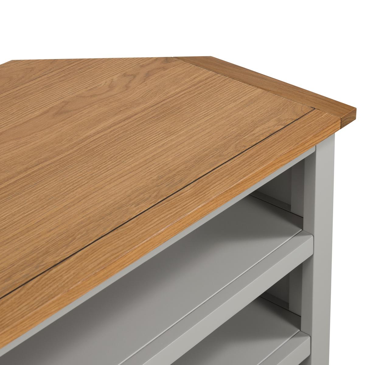 Bromley Open Corner TV Unit Grey Grey – image 8