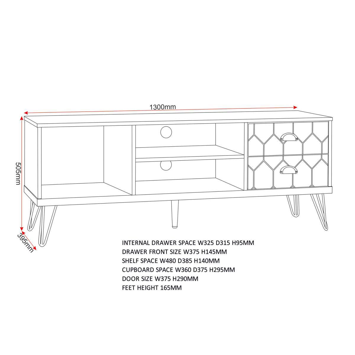 Ottawa TV Stand Mid Oak (Brown) – image 10