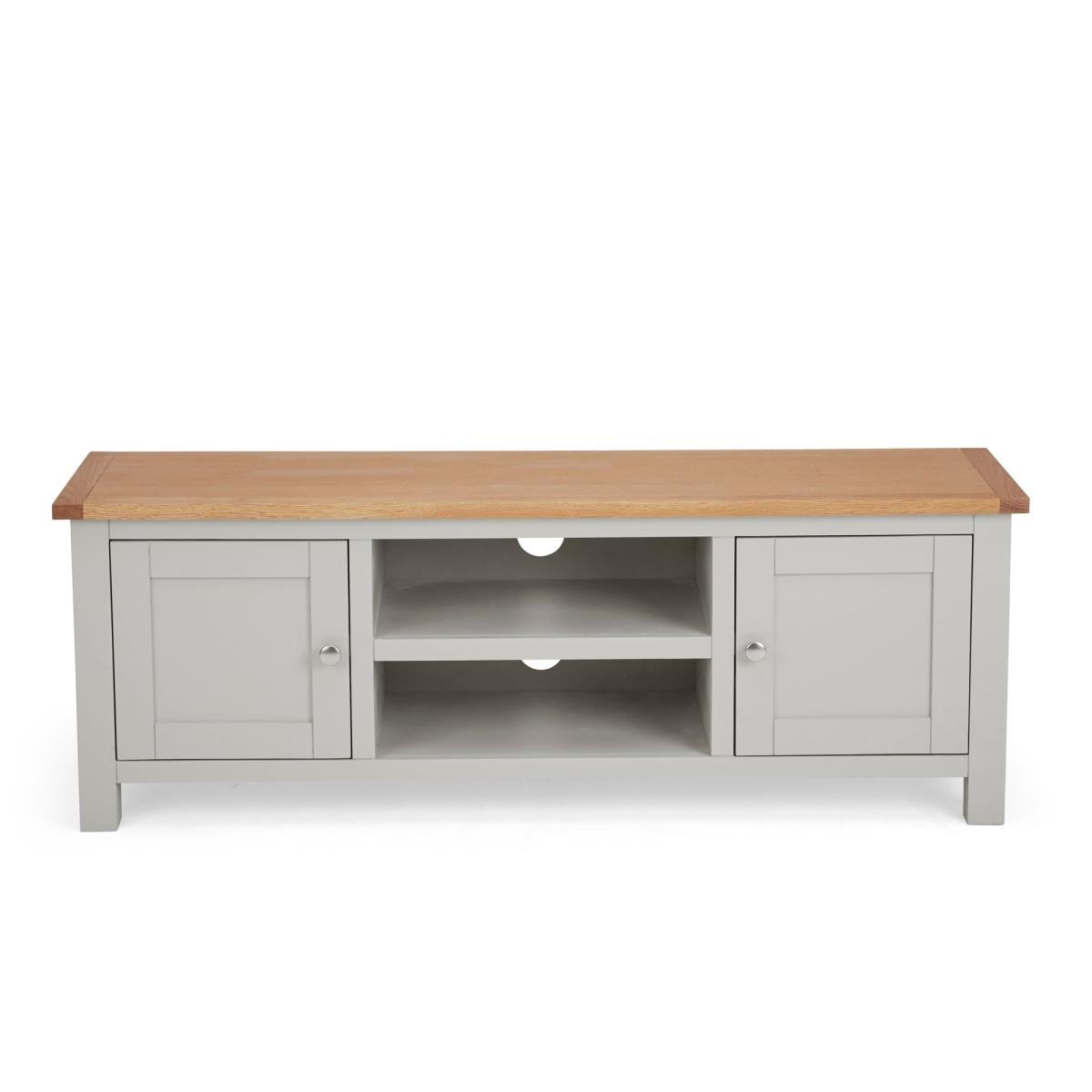 Return - Bromley Wide TV Unit for TVs up to 55, Grey Grey – image 2