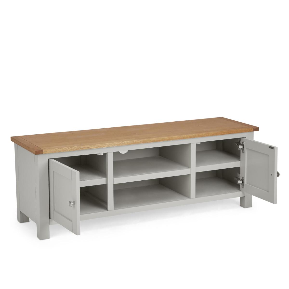 Return - Bromley Wide TV Unit for TVs up to 55, Grey Grey – image 4