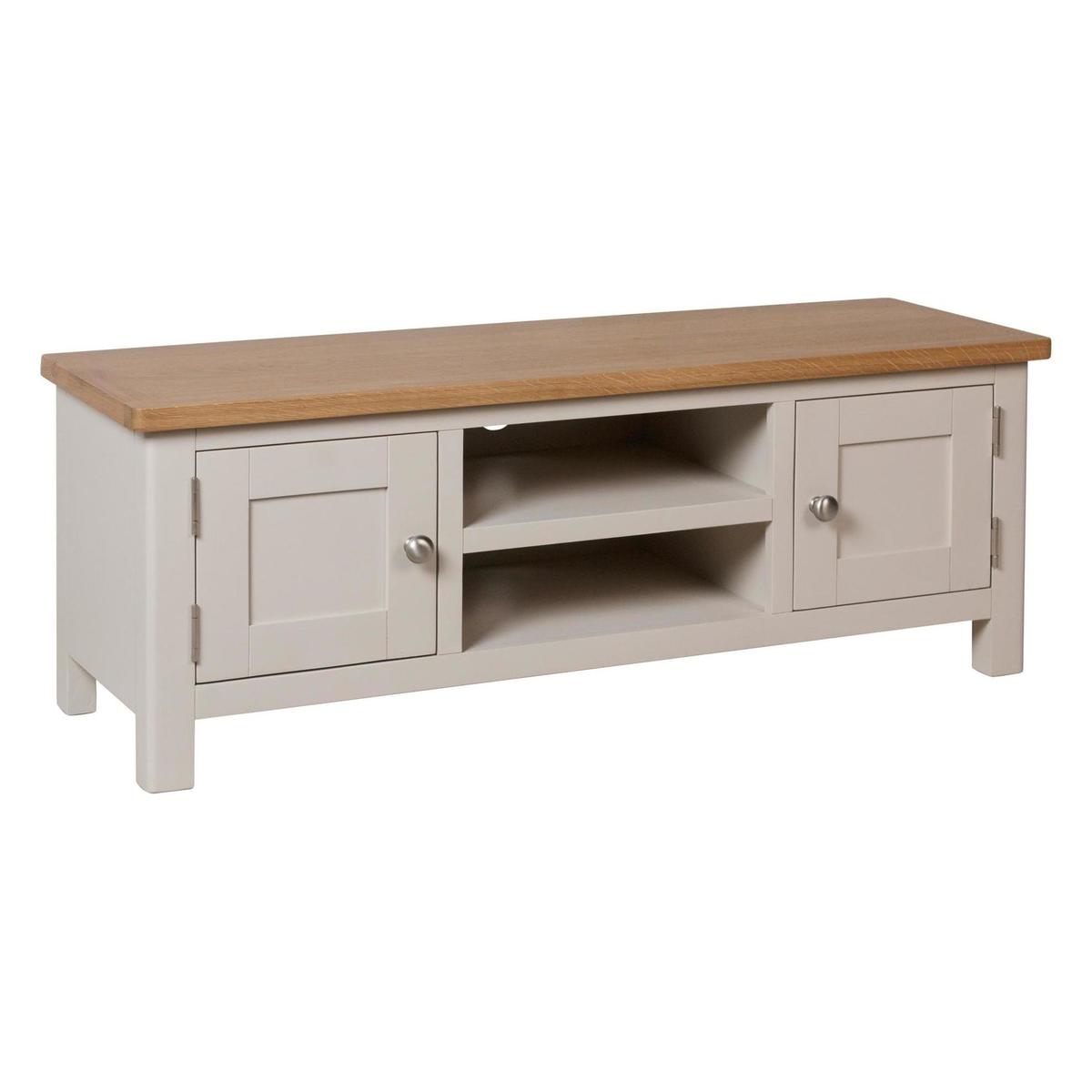 Reese Wide TV Unit Dove Grey – image 2