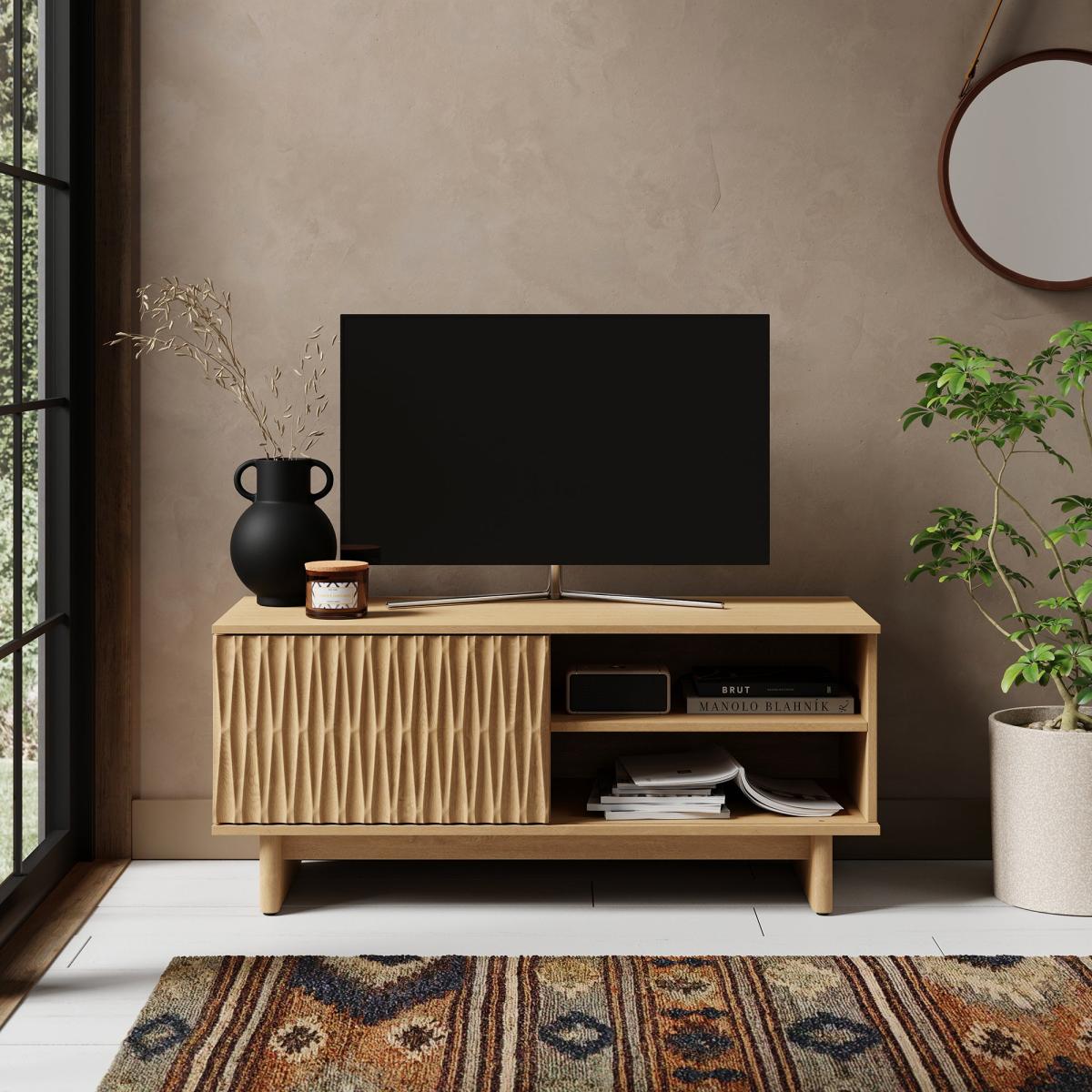 Inga Small TV Unit for TVs up to 44", Oak Effect – image 2