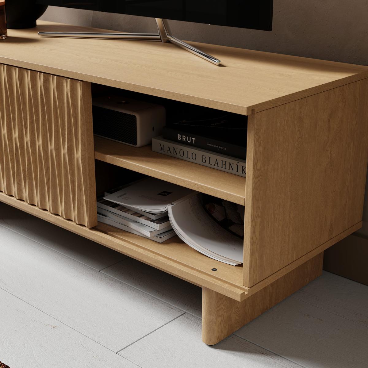 Inga Small TV Unit for TVs up to 44", Oak Effect – image 3