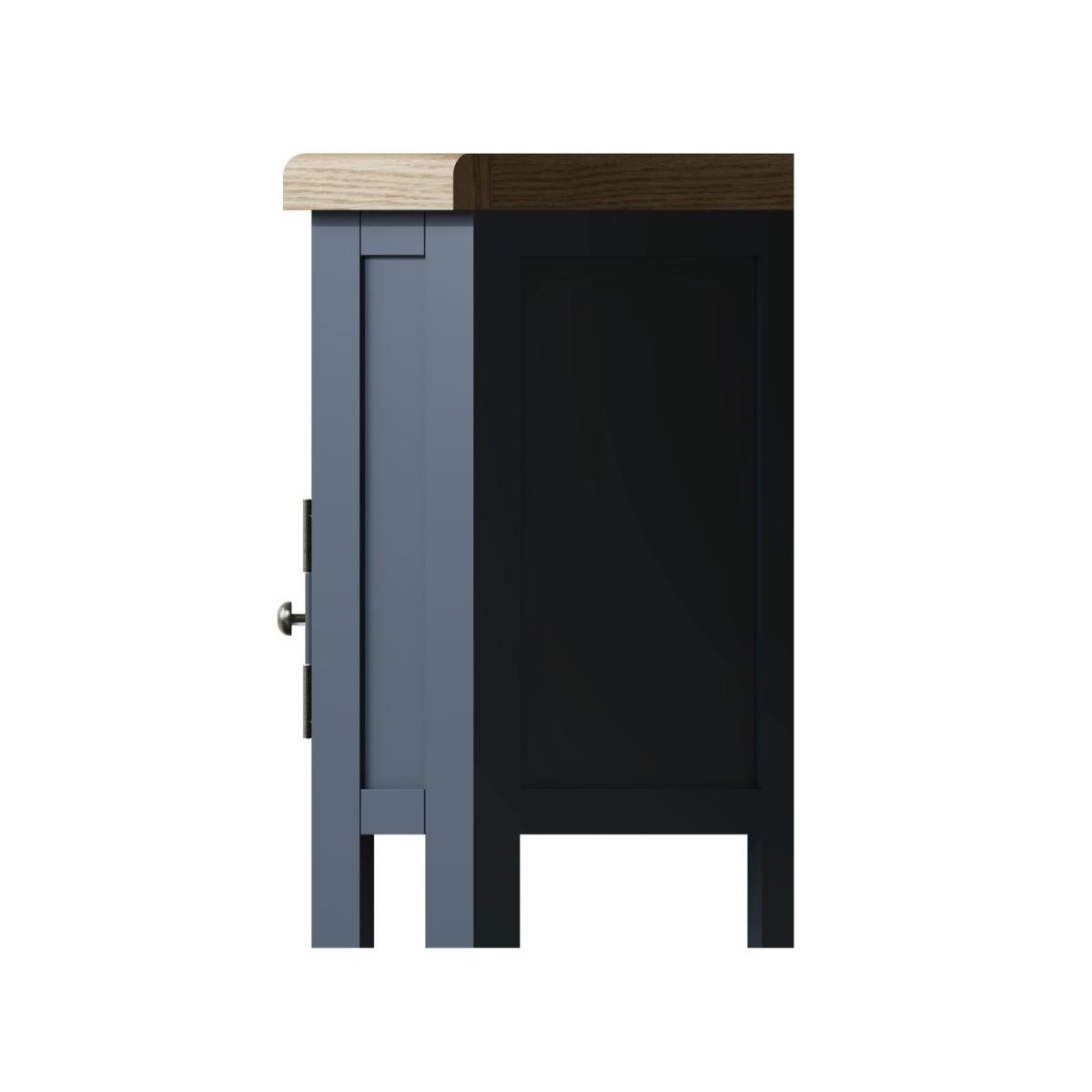 Navy Solid Oak Corner TV Unit with Storage - TV's up to 43 - Pegasus – image 6