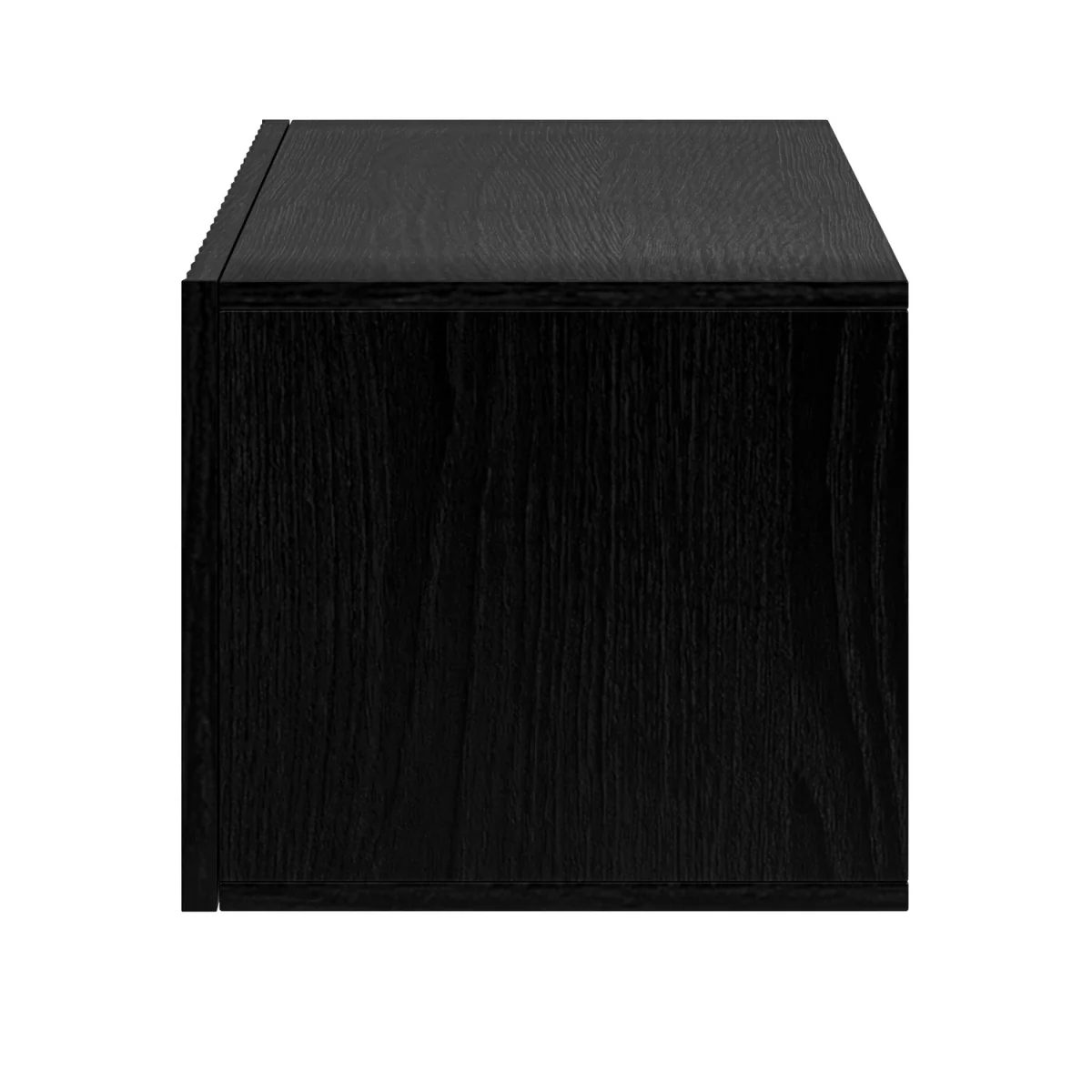 Multifunctional Large Black Ribbed Floating TV Stand with Storage - TV's up to 85 - Hazel – image 11