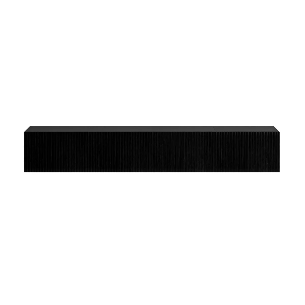 Multifunctional Large Black Ribbed Floating TV Stand with Storage - TV's up to 85 - Hazel – image 5