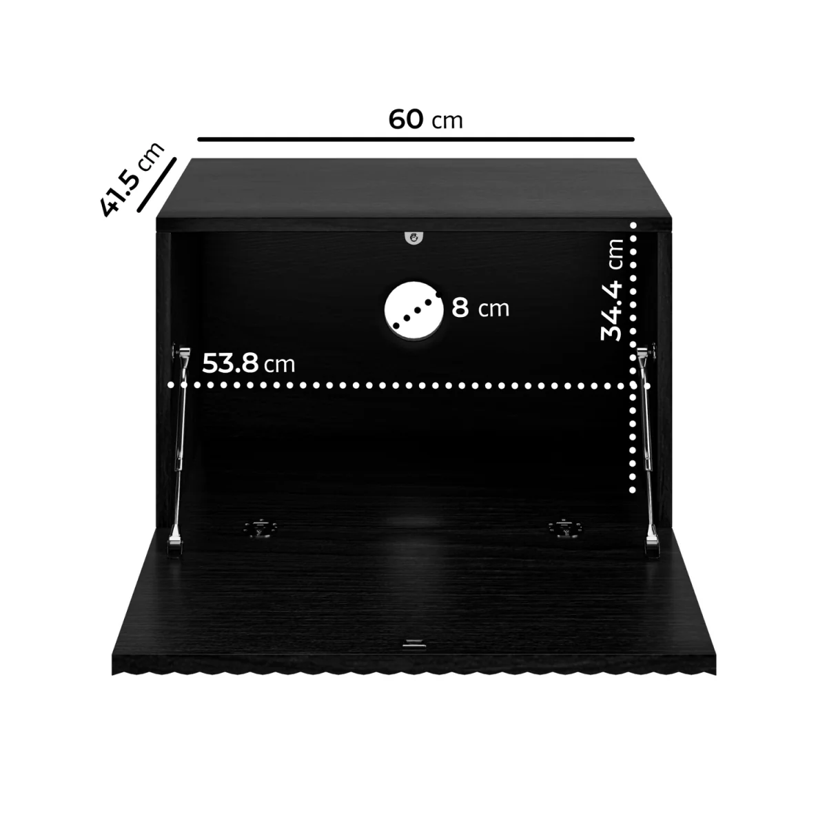 Multifunctional Large Black Ribbed Floating TV Stand with Storage - TV's up to 85 - Hazel – image 8