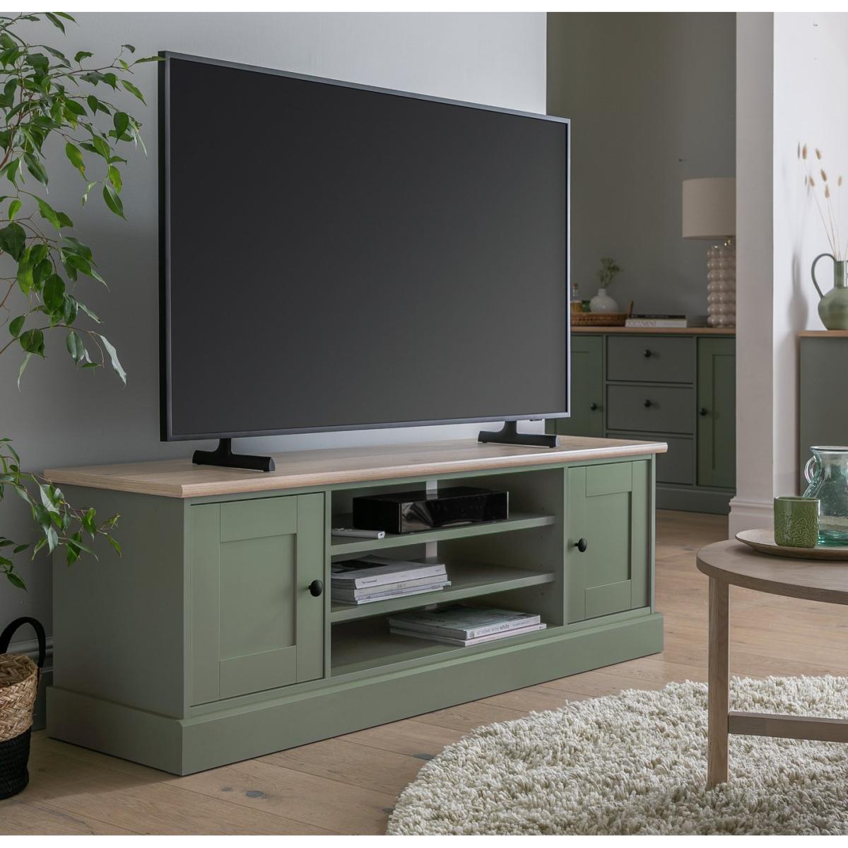 Habitat Winchester 2 Door TV Unit - Reed Green – image 3