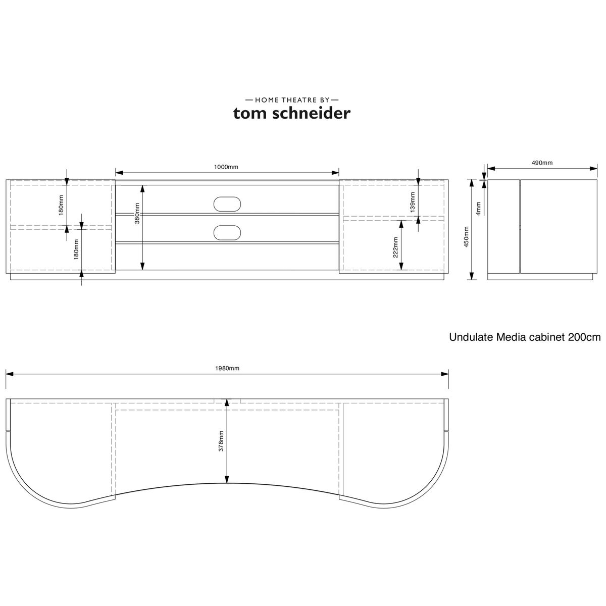 Tom Schneider Undulate 2000 TV Stand for TVs up to 85 – image 9