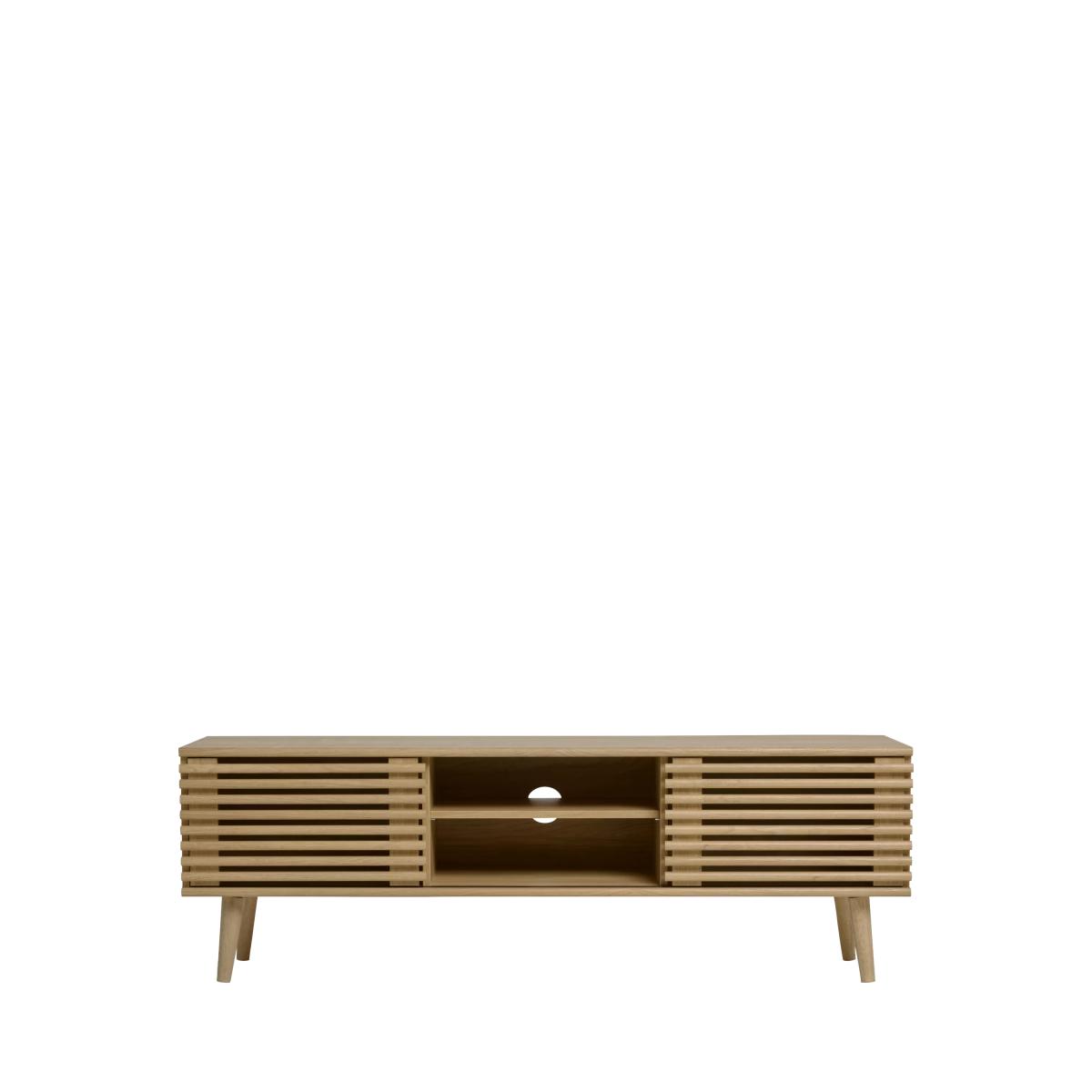 MADE Tulma Wide TV Unit, Oak – image 2