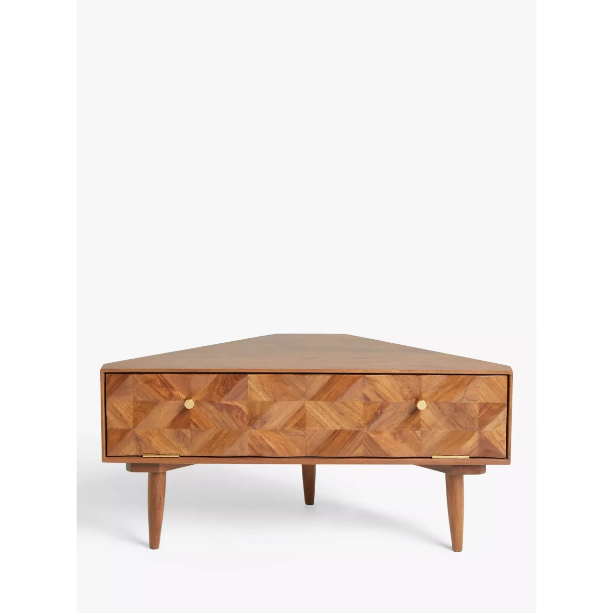John Lewis & Partners + Swoon Franklin Corner TV Stand for TVs up to 20, Brown – image 2