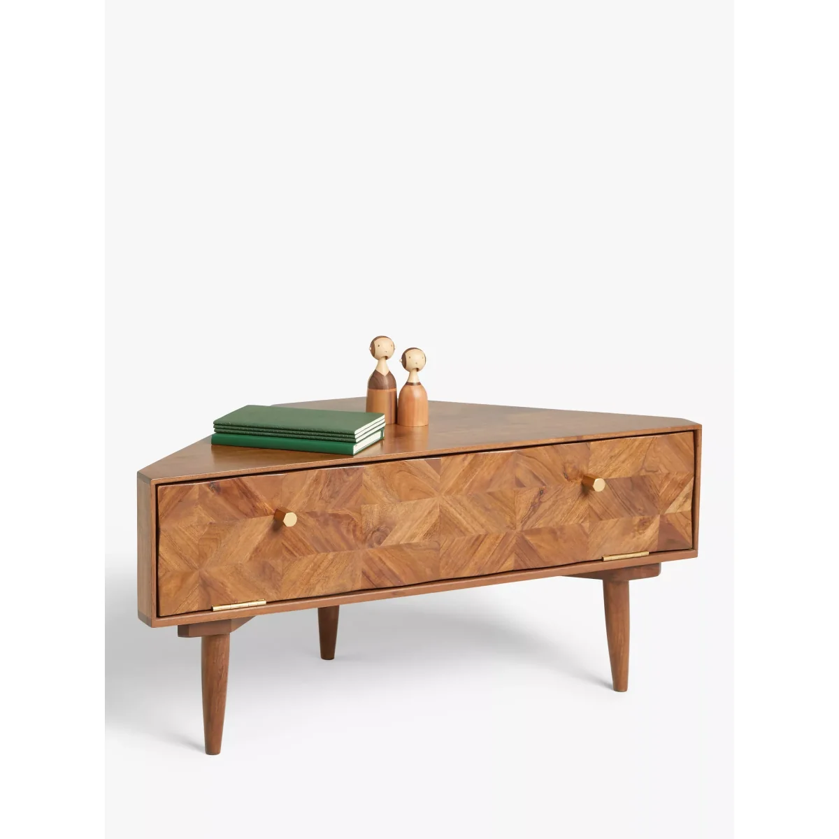 John Lewis & Partners + Swoon Franklin Corner TV Stand for TVs up to 20, Brown – image 5