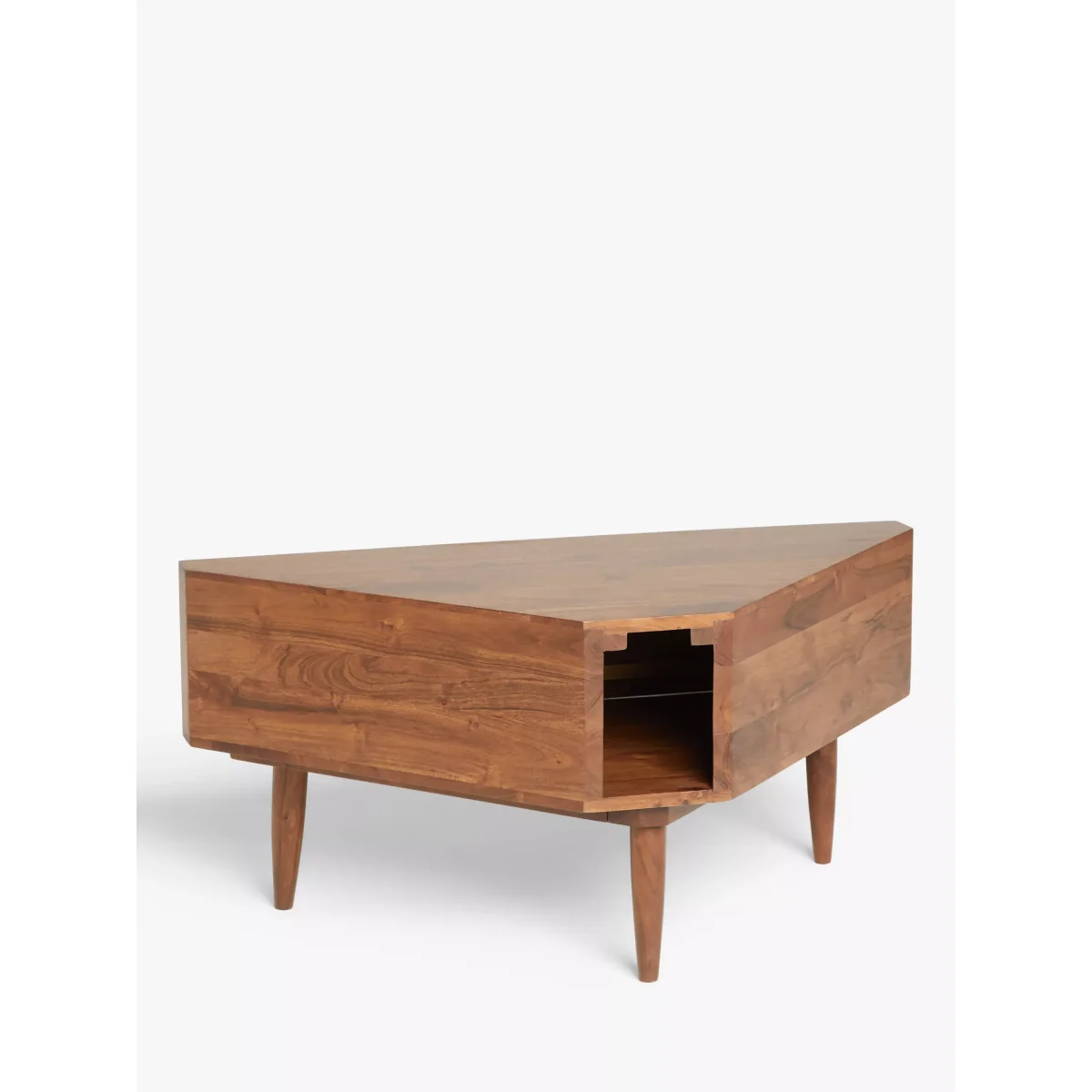 John Lewis & Partners + Swoon Franklin Corner TV Stand for TVs up to 20, Brown – image 6