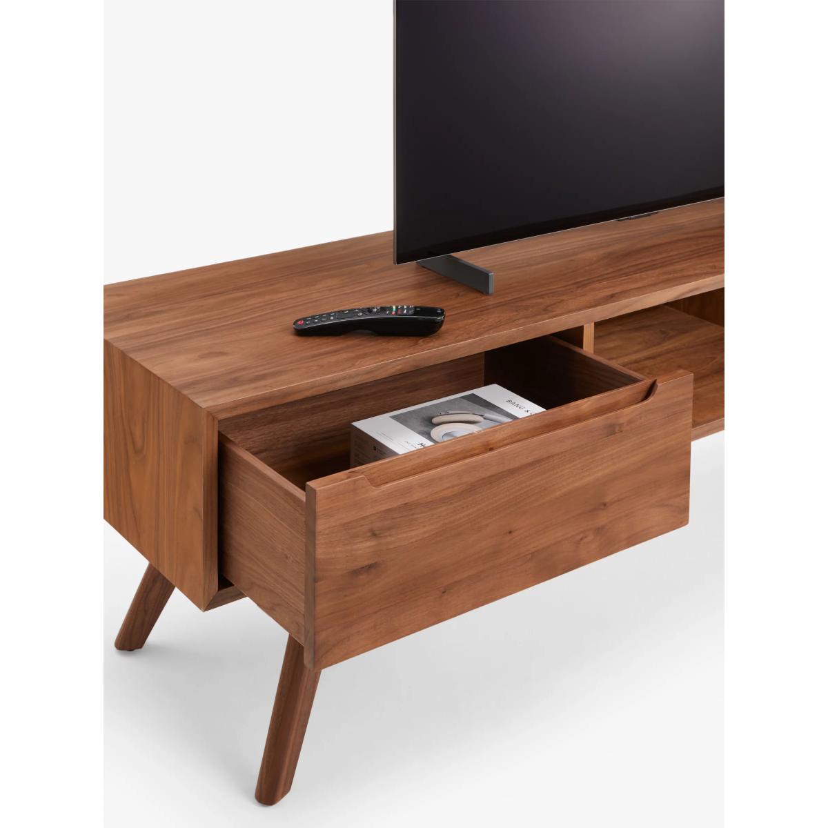 John Lewis Cara 2 Drawer Media Unit, American Black Walnut – image 2
