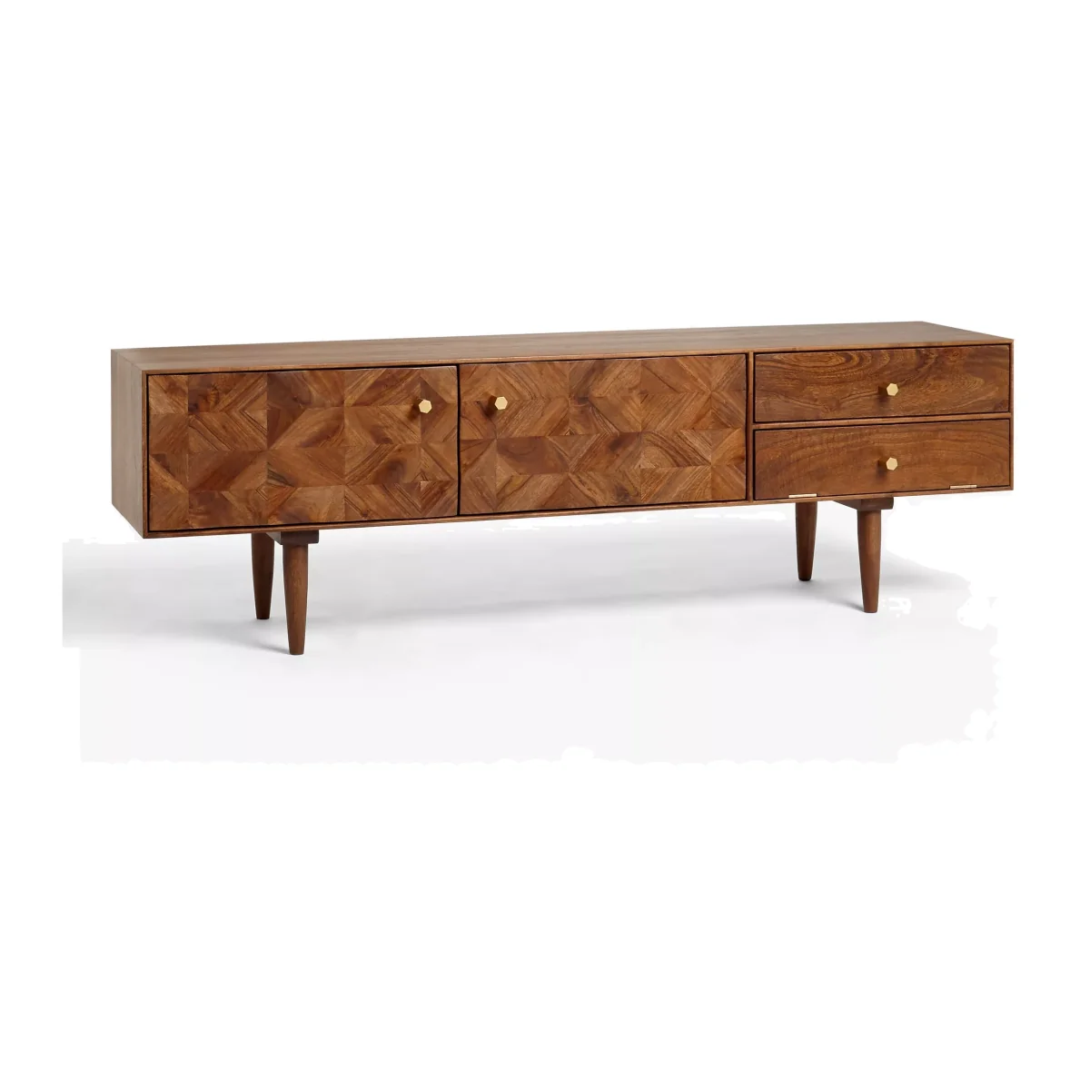 John Lewis & Partners + Swoon Franklin TV Stand for TVs up to 66, Brown – image 1