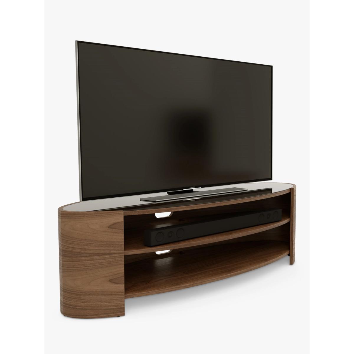 Tom Schneider Elliptic Deluxe 140 TV Stand for TVs up to 60", Natural Walnut – image 2
