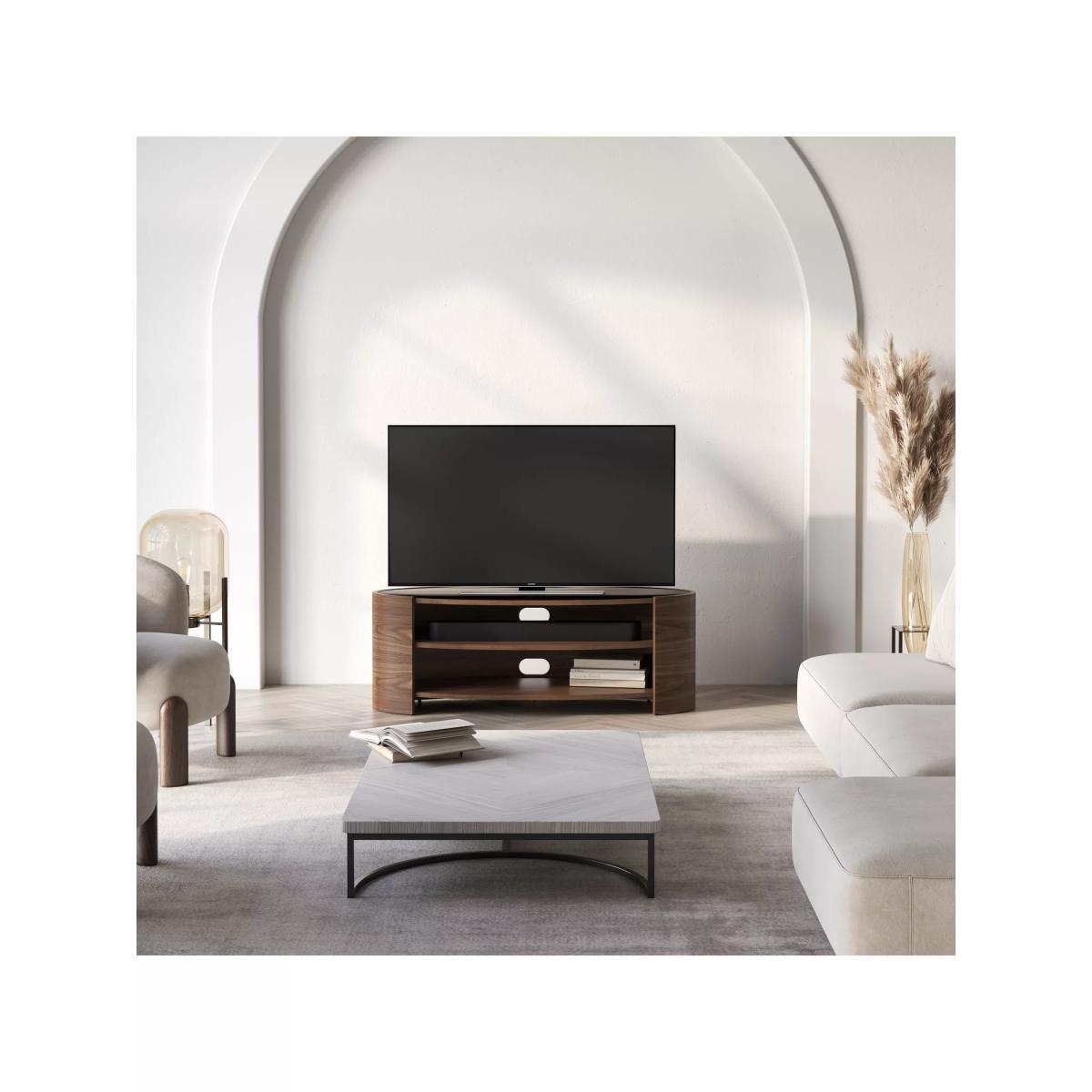 Tom Schneider Elliptic Deluxe 140 TV Stand for TVs up to 60", Natural Walnut – image 5