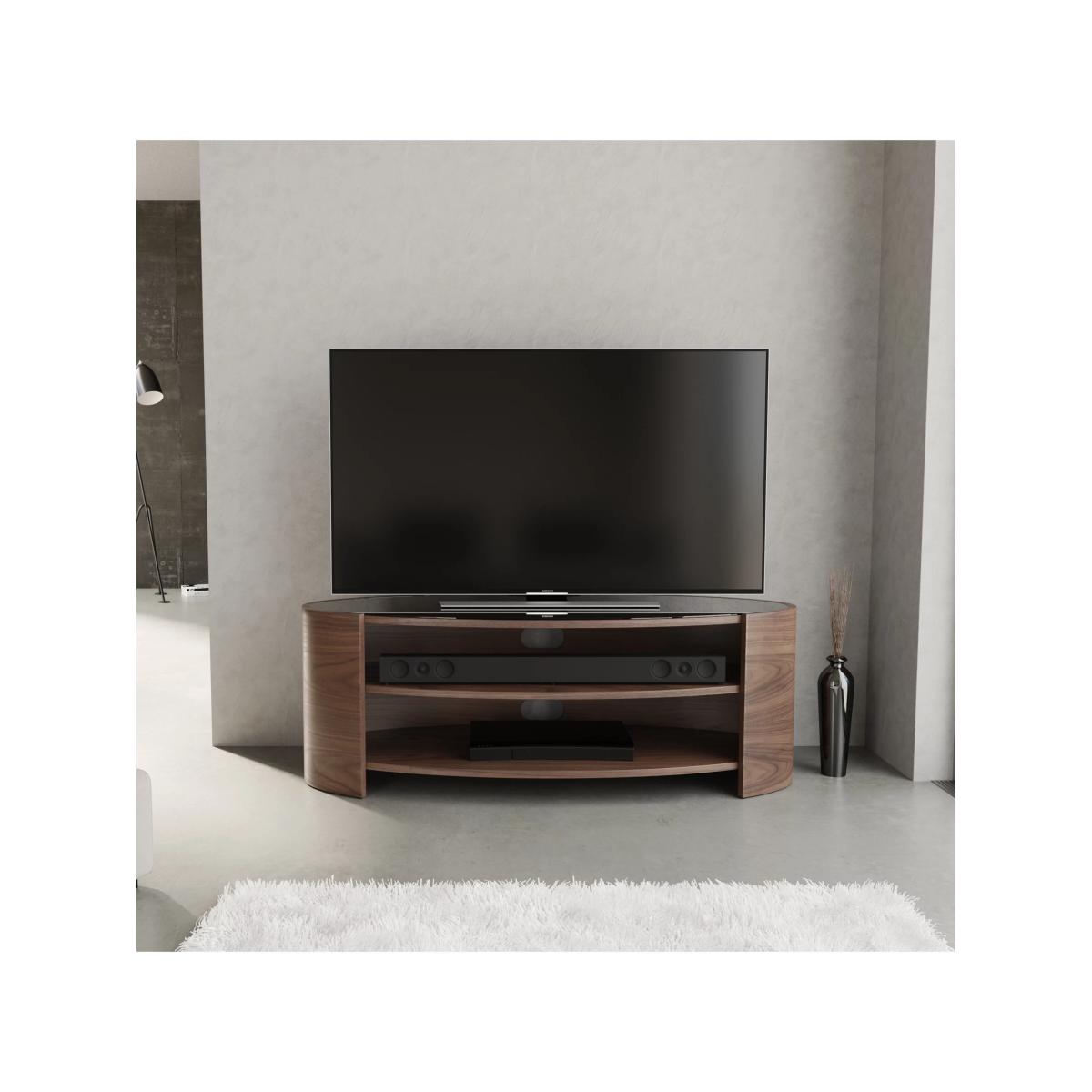 Tom Schneider Elliptic Deluxe 140 TV Stand for TVs up to 60", Natural Walnut – image 6