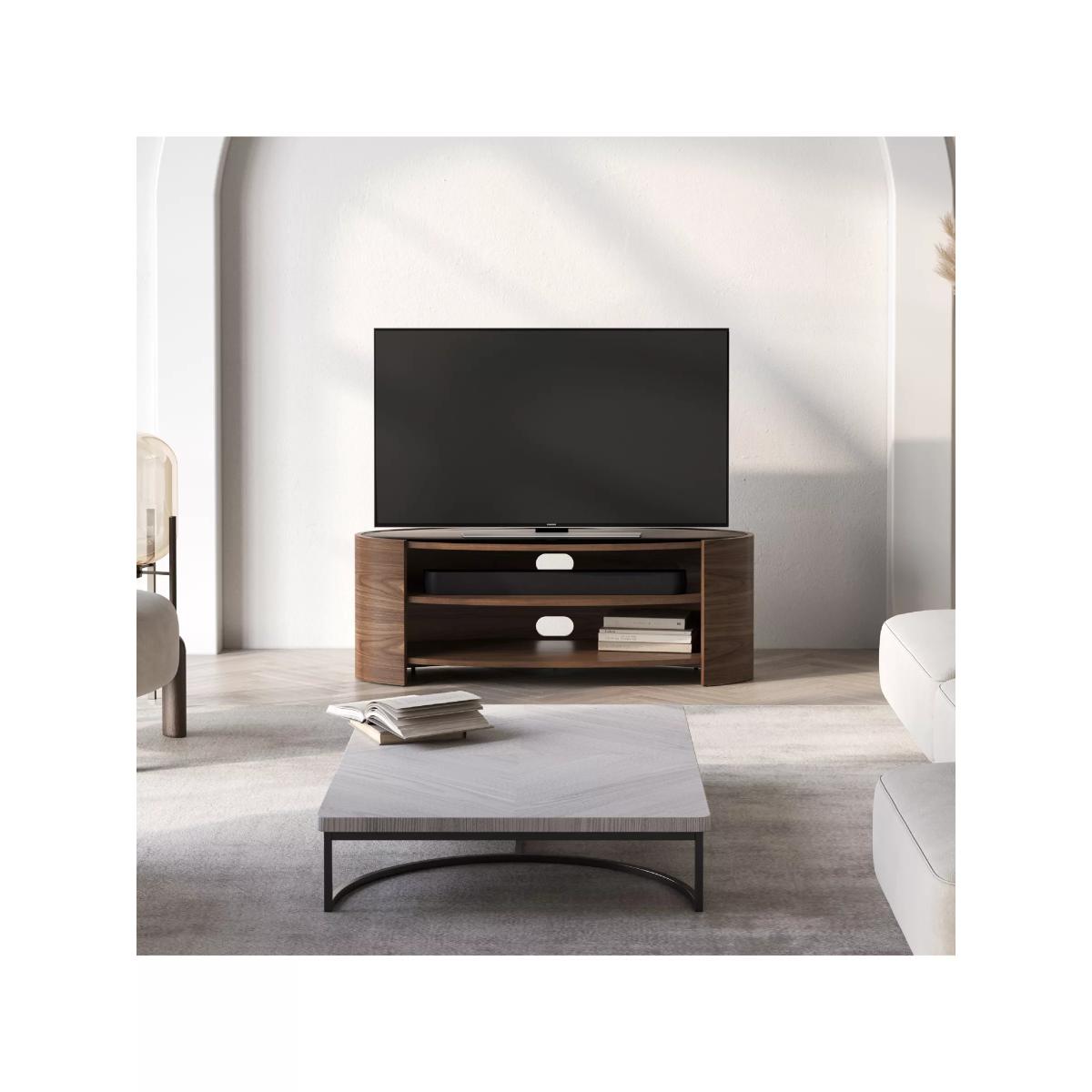 Tom Schneider Elliptic Deluxe 140 TV Stand for TVs up to 60", Natural Walnut – image 7