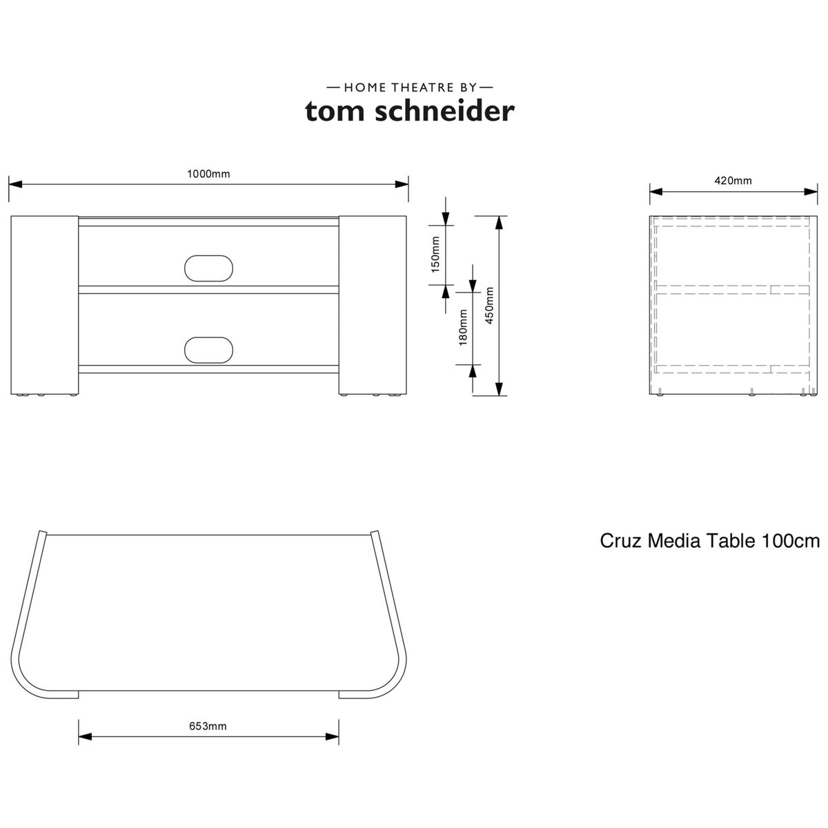 Tom Schneider Cruz 1000 TV Stand for TVs up to 45 – image 6