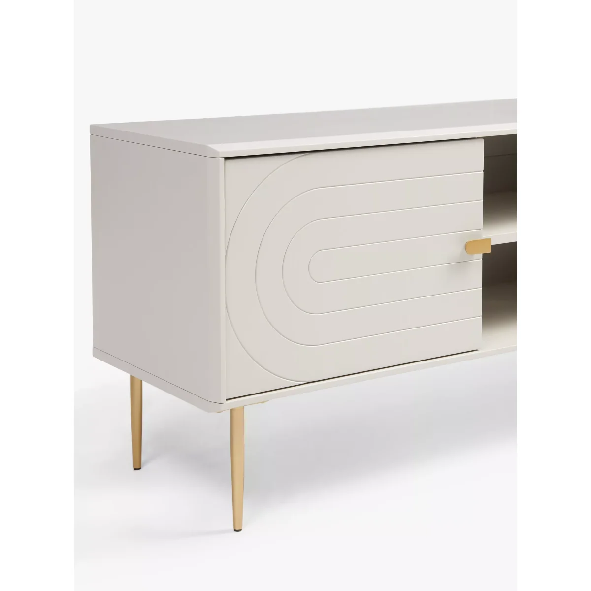 John Lewis & Partners Harvard TV Stand for TVs up to 75, Light Grey – image 2