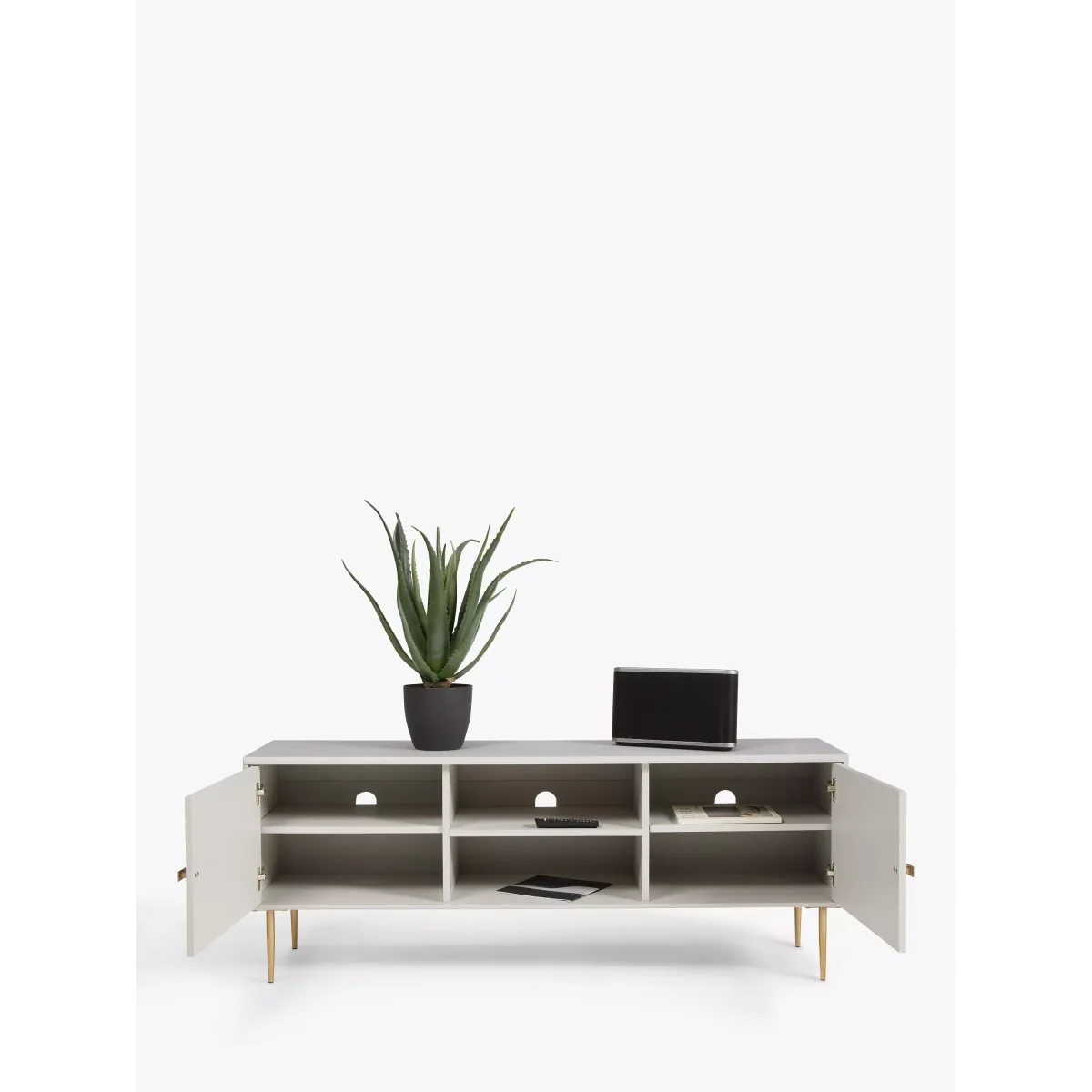 John Lewis & Partners Harvard TV Stand for TVs up to 75, Light Grey – image 4