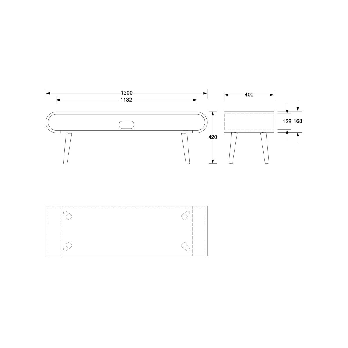 Tom Schneider Loopy 130 TV Stand for TVs up to 55 – image 8