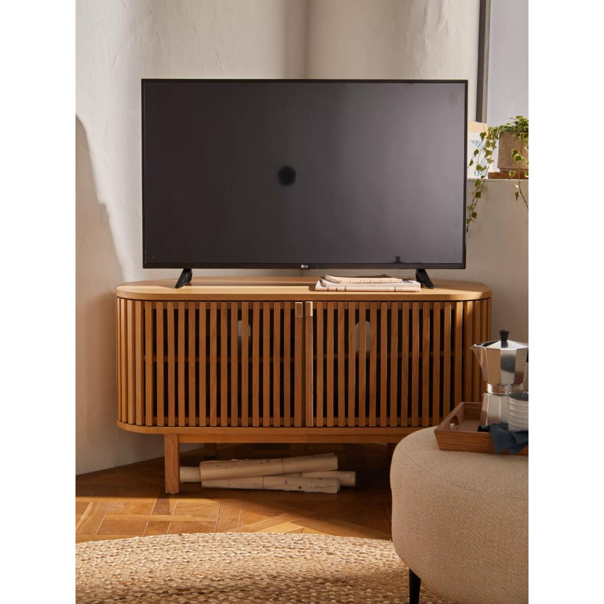 John Lewis Small Slatted TV Stand for TVs up to 60, Oak – image 4