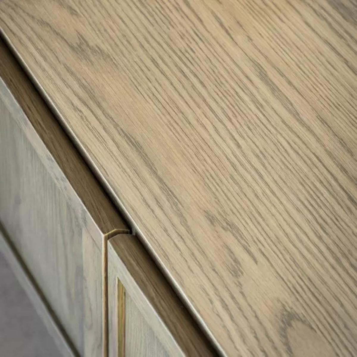 Panelled Acacia Finish Media Unit - Smoked – image 2