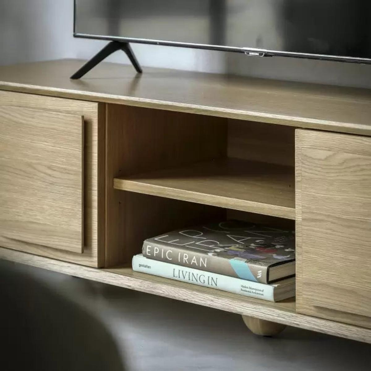 Geo Oak Finish Media Unit - Natural – image 2