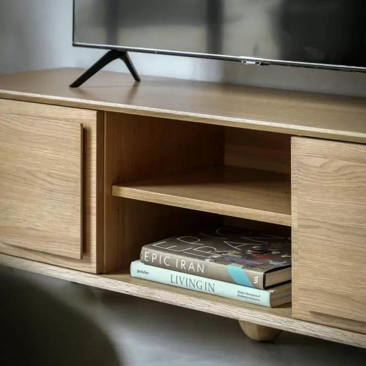 Geo Oak Finish Media Unit - Natural – image 4