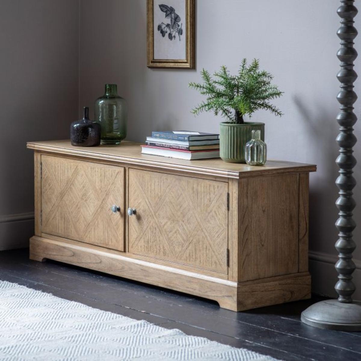 Mustique 130cm Solid Mahogany TV Unit - Natural – image 2