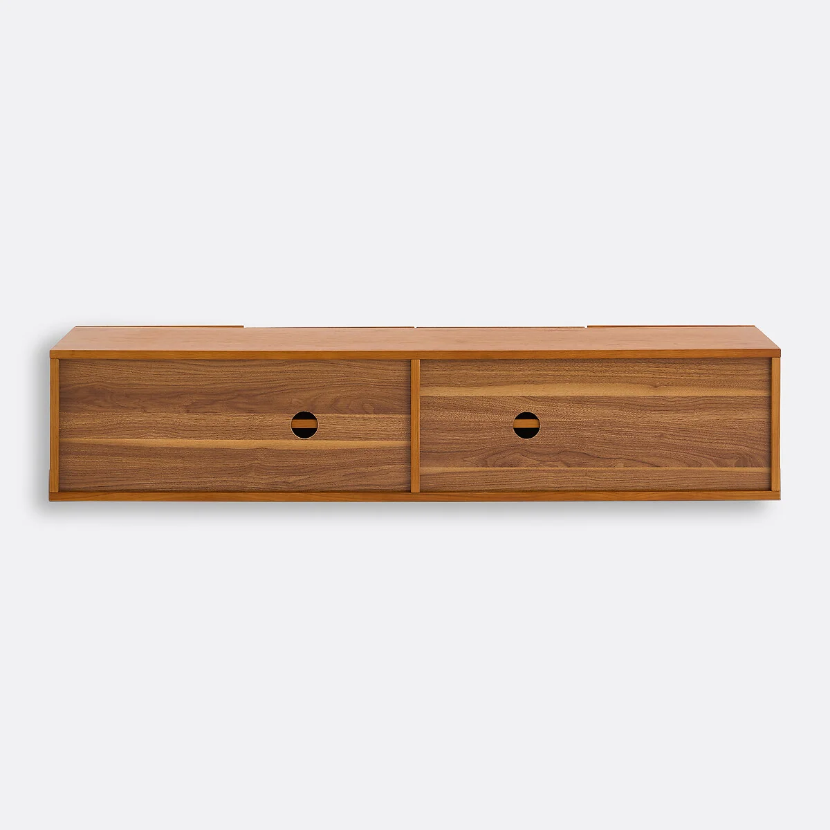 Lodge Oak Veneer Vintage Wall-Hung TV Stand – image 3