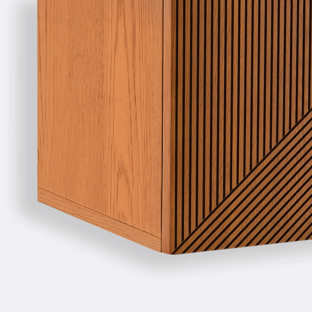 Lodge Oak Veneer Vintage Wall-Hung TV Stand – image 9