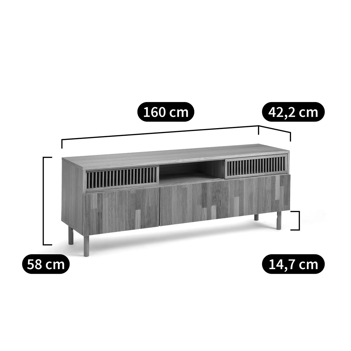 Bilbao TV Unit in Oak and Veneer – image 8