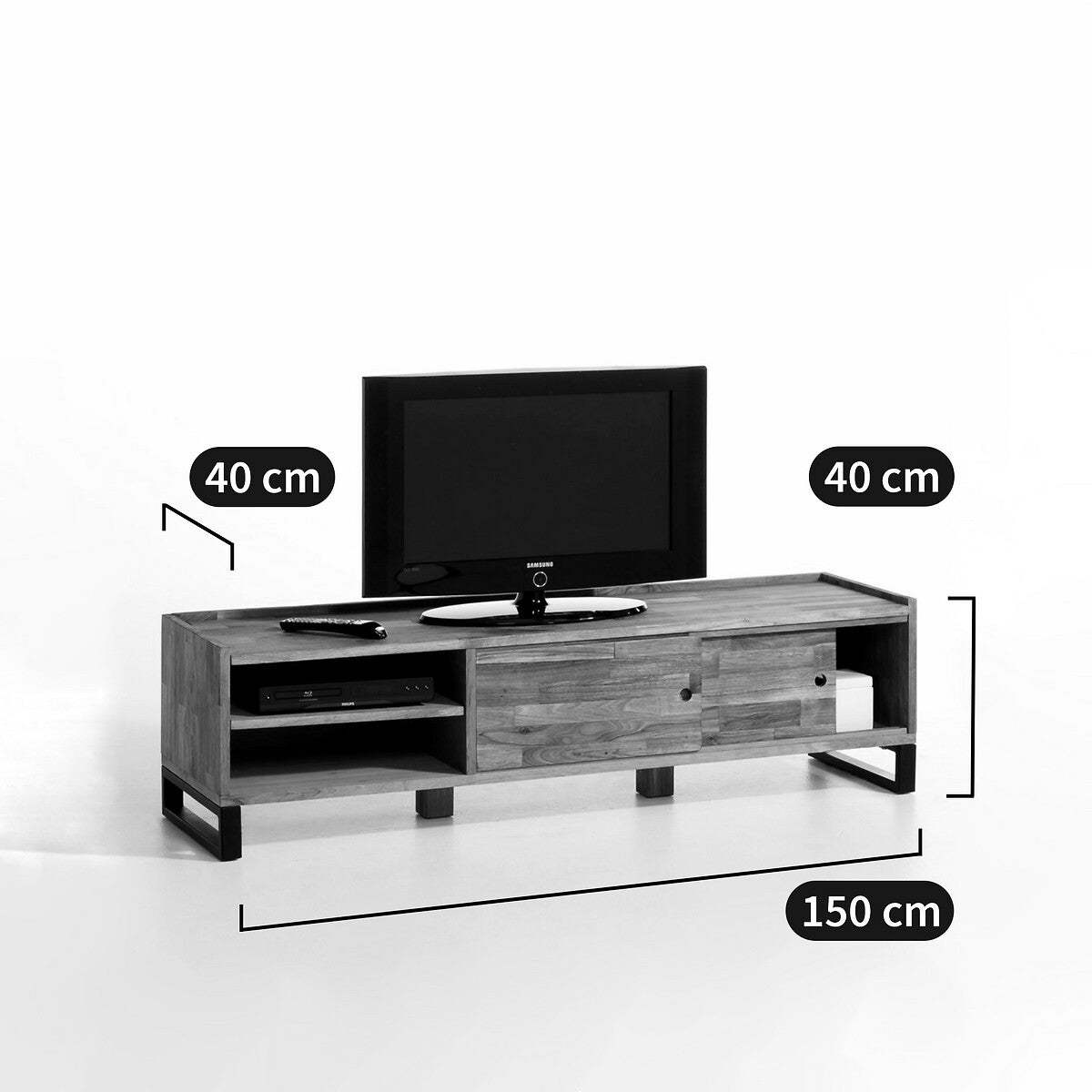 HIBA Solid Oak TV Storage Unit – image 3