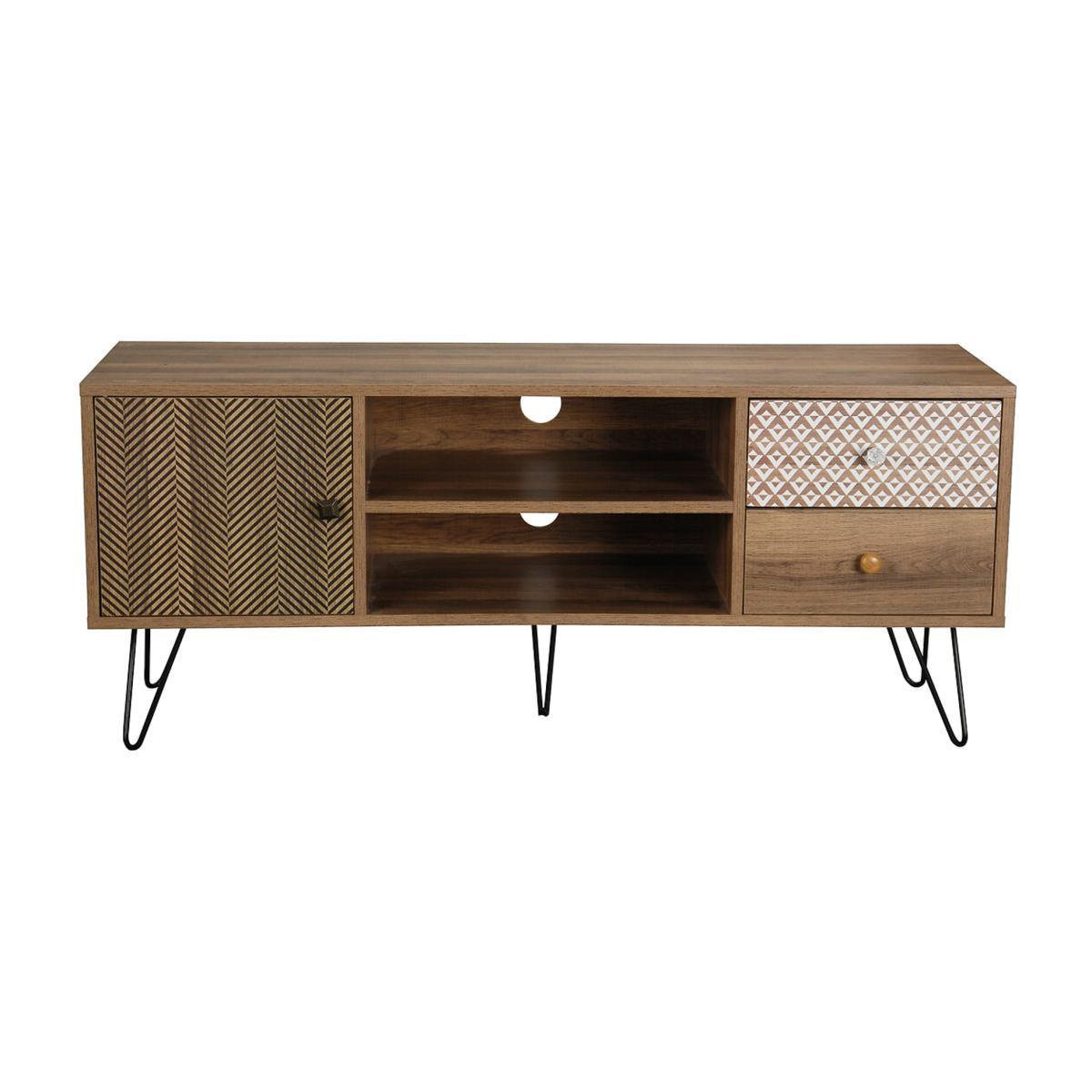 TV Media Unit with Hairpin Legs – image 1
