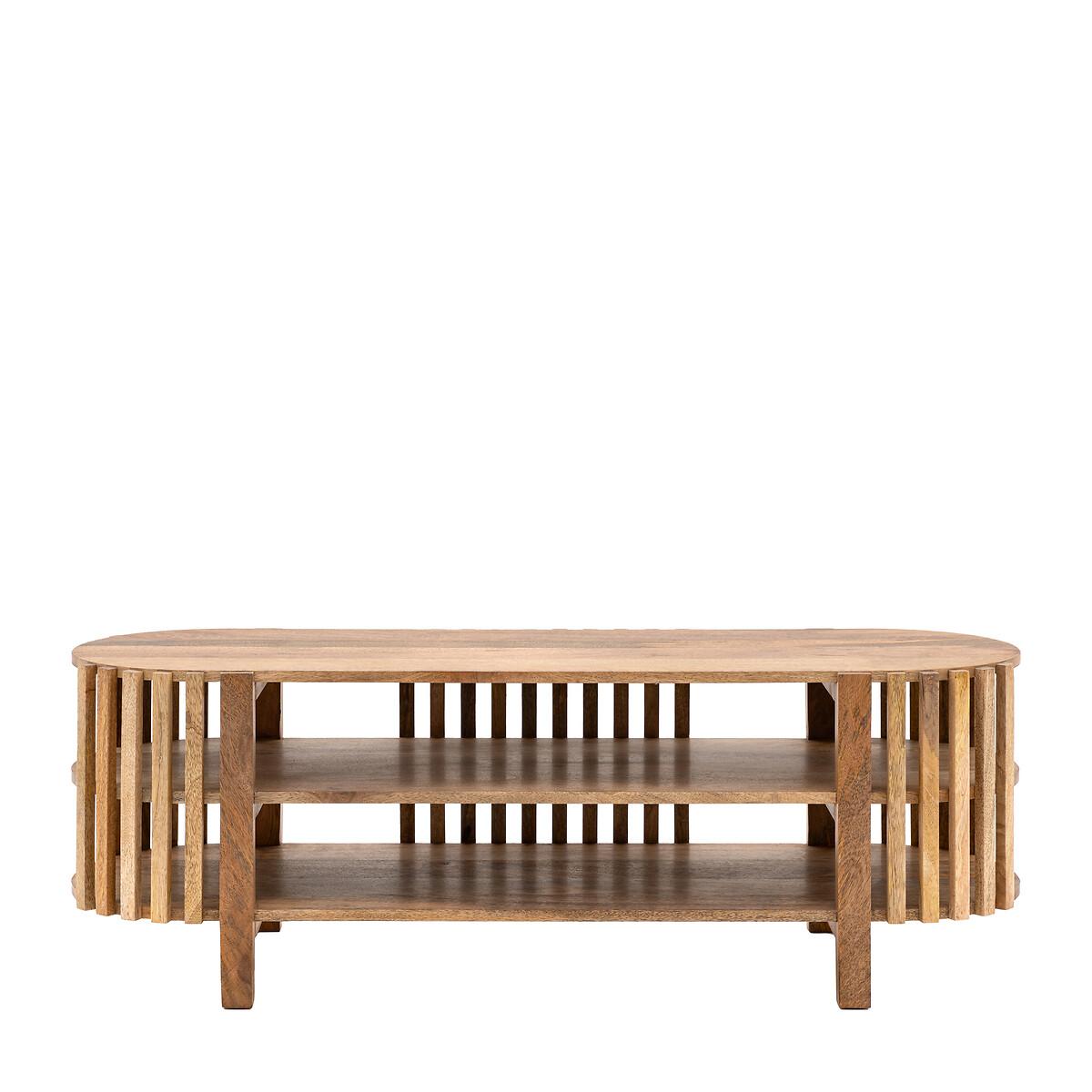 Harora Slatted Mango Wood TV Unit – image 2