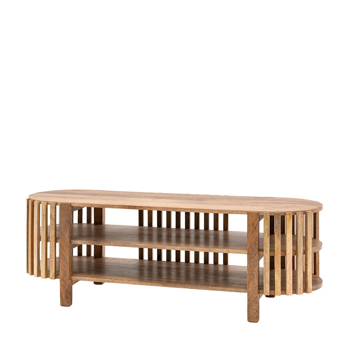 Harora Slatted Mango Wood TV Unit – image 3